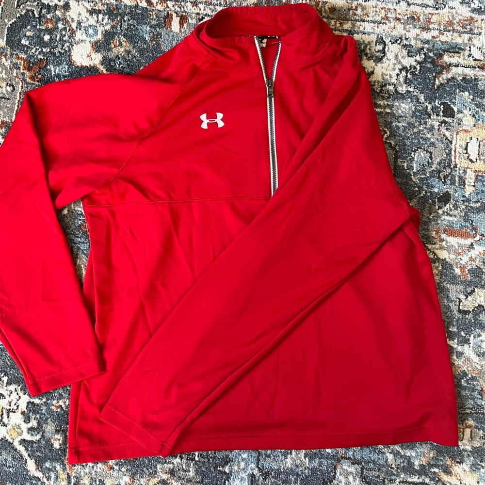 Men’s red size XL Under Armour quarter zip